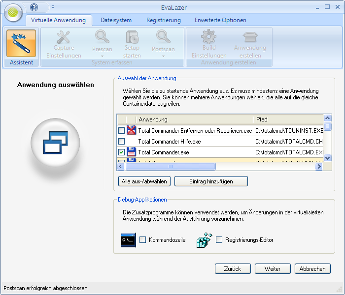 Der Evalazer-Assistent